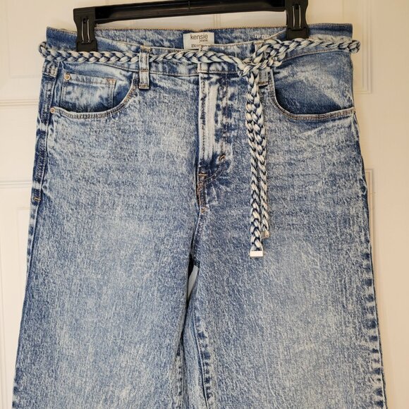 KENSIE Wide Leg Jeans w/ Rope Belt High Rise/Waist - Picture 5 of 12